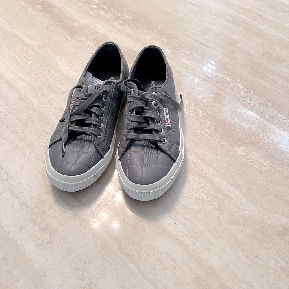 Superga lace up shoes.  NEW